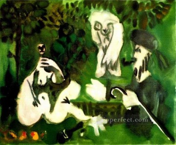 マネの後の草上の昼食 4 1960年キュビズム パブロ・ピカソ Oil Paintings